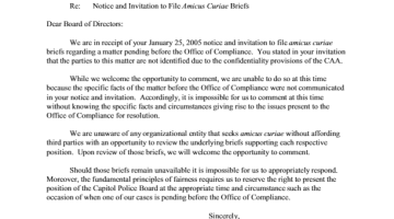 Cover Page Of The Amicus Curae Brief by Council 26 - Re: January 24, 2005 Notice and Invitation to File Amicus Curae Briefs PDF