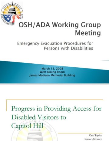 osh ada working group meeting emergency evacuation procedures for persons with disabilities cover image