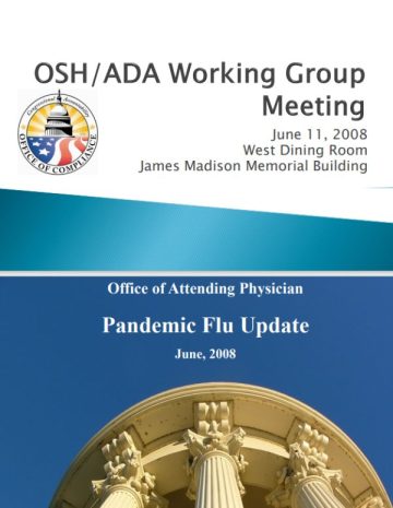 osh ada working group meeting pandemic flu planning and briefing cover image