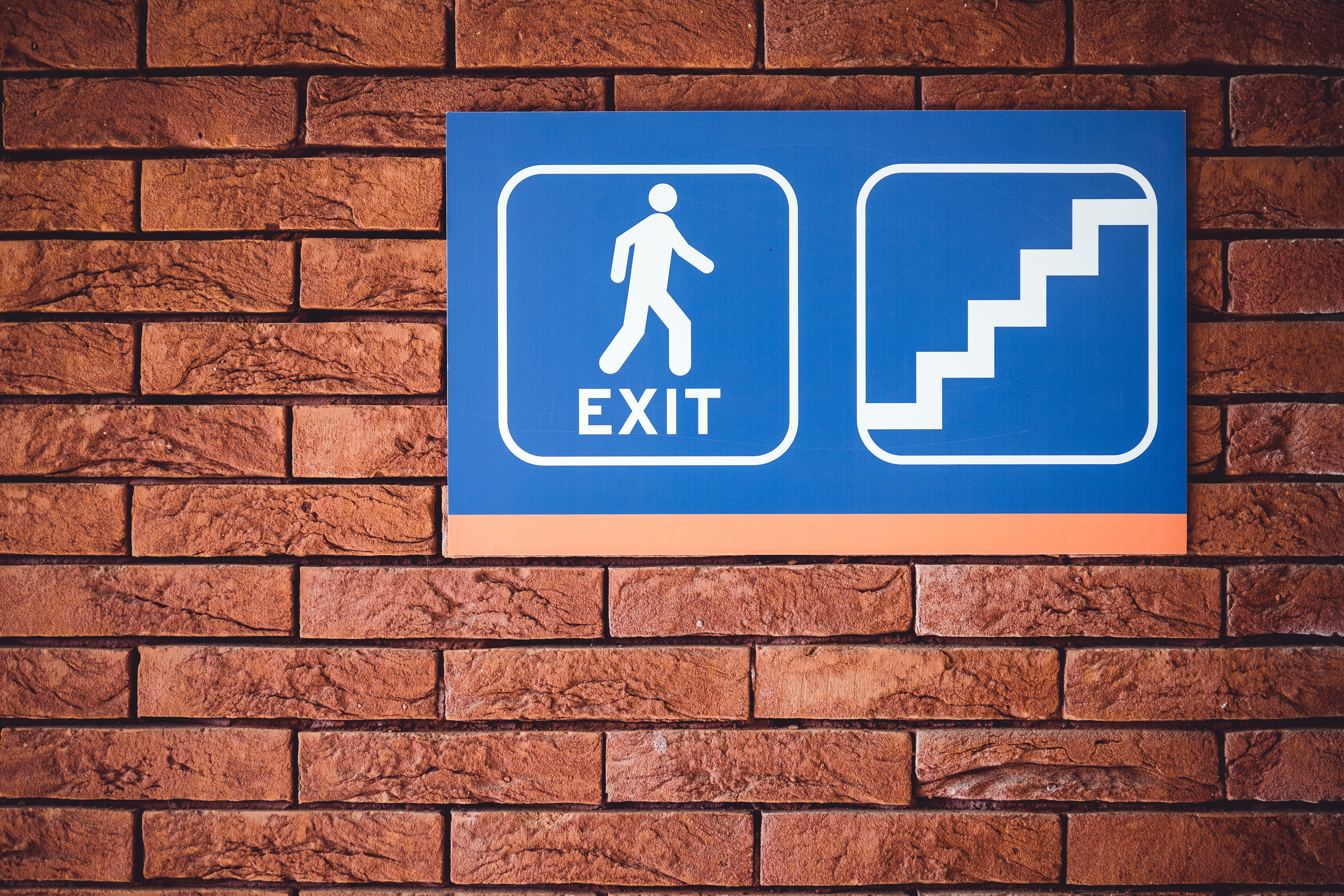 an exit sign