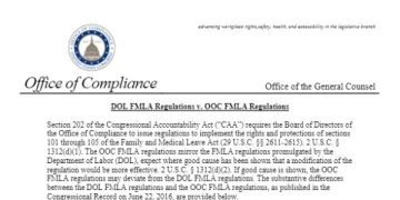 Featured Image of the DOL FMLA Regulations v. OOC FMLA Regulations pdf