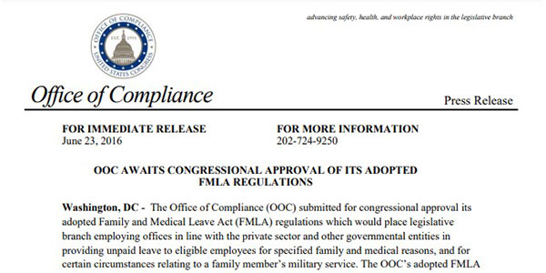 ooc adopts fmla regulations for congressional approval featured image