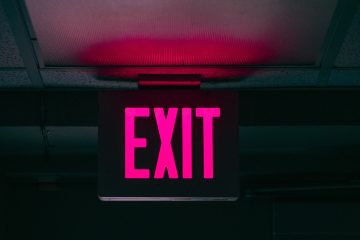 an exit sign