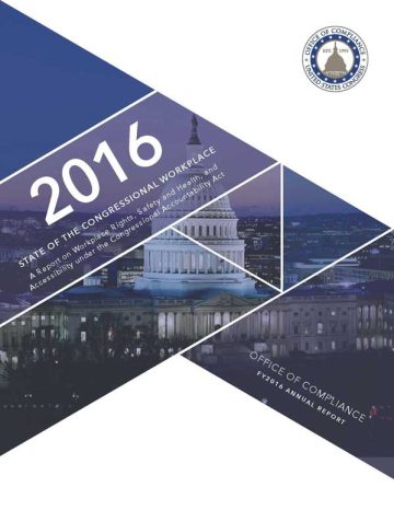 Cover Page Of The State Of the Congressional Workplace Annual Report 2016 PDF