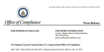 Featured Image Of The New Deputy General Counsel Joins U. S. Congressional Office of Compliance PDF