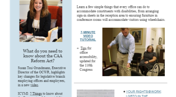 Cover Page of the e-Newsletter - September 2019 - What do you need to know about the CAA Reform Act? | Tutorial: Make your office more accessible pdf