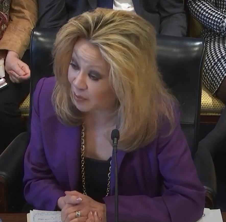 Susan Grundmann testifying before the Subcommittee on the Legislative Brnach