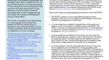 Cover Page of the e-Newsletter - Second Quarter 2020 - Five things to know about the FFCRA pdf