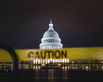 US Capitol building with caution tape out front