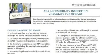 Featured Image of the ADA Accessibility Inspection Checklist for Offices pdf