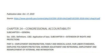 Featured Image Of The Chapter 24 - Congressional Accountability - Subchapter 1