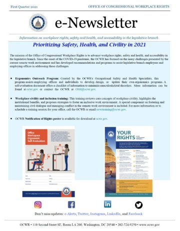 Cover of the e-Newsletter First Quarter 2021 pdf