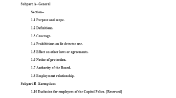 Cover page Substantive Regulations Adopted by the Board of Directors of the Office of Compliance and Approved by Congress Extending Rights and Protections of the Employee Polygraph Protection Act of 1988 pdf