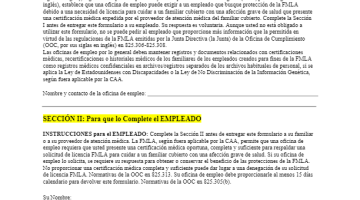 Formulario B - Certificación del Proveedor de Atención Médica para la Afección Grave de Salud del Familiar