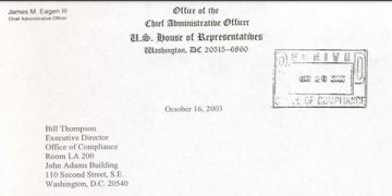 Featured Image Of The Office Of The Chief Administative Officer, U.S. House Of Representatives: Comments To The Proposed Amendments To The Rules Of Procedures - 20031016 PDF