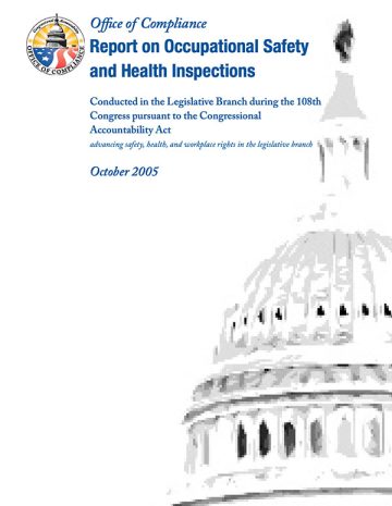 Cover of the OSH Biennial Inspection Report for the 108th Congress (Oct 2005)