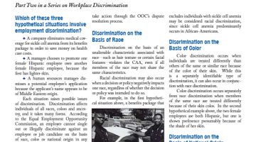 Cover Page of the PDF Discrimination on the Basis of Race, Color or National Origin pdf