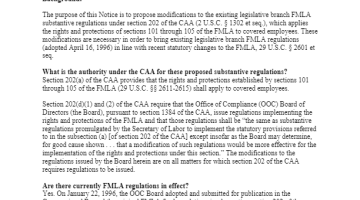 Notice of Proposed Regulations Extending Rights and Protections Under the Family and Medical Leave Act of 1993 (FMLA) Modifying the Rights and Protections - September 16, 2015