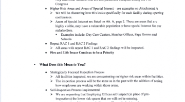 Cover Page of the 112th Congressional Biennial Inspections - Risk Based Approach Talking Points pdf